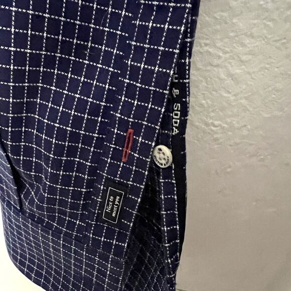 Scotch & Soda Shirt Mens Large Blue Adult Regular Check Long Sleeve Off Piste - Picture 7 of 12